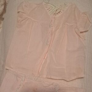 Vintage Pink Baby Dress Set